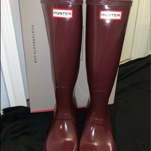 Burgundy Hunter Boots